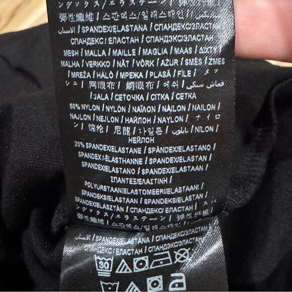 NEW Guess Mesh Long Sleeve Black Mock Neck Romper Women’s XS - Picture 4 of 5